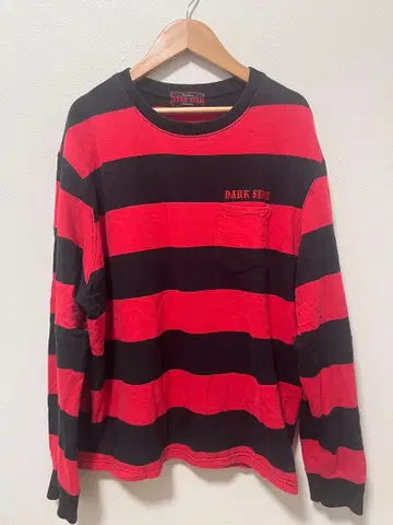 DARK SIDE 빨검 보더 아웃 로우 웍스 outsider 롱T