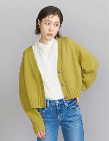 뷰티&유스 숏 기장 가디건