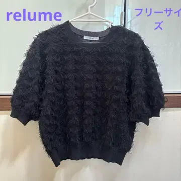 새상품급 relume 레리움 니트 5부 소매 니트 프리 사이즈