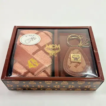 MCM 에무시엠 타월 손수건&키링 브라운