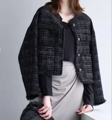 새상품 COCODEAL 코코딜 벨로아 트위드 자켓 size S