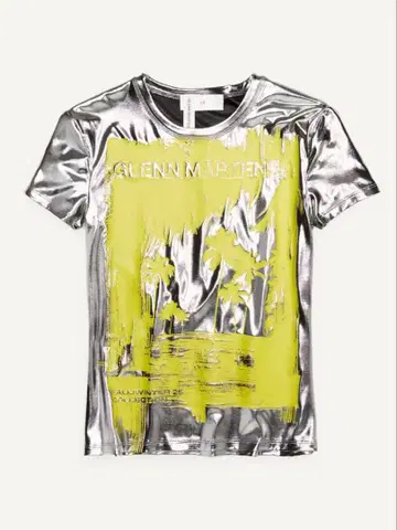 글렌마틴스 GLENNMARTENS H&M 메탈릭 프린트 티셔츠