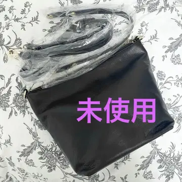 russet 러셋 2way 소프트 가죽 심플 숄더백 블랙