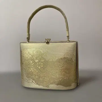 골드 컬러 순수 실크 사가니시키 일본 의류용 핸드백 시치고산