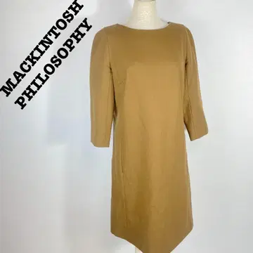 매킨토시 필로소피 7부 소매 원피스 브라운 M 사이즈