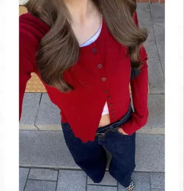 Nalm. U넥 슬림 가디건