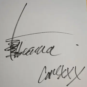 킷카와 코지 사인 색지