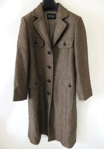 (O-31) 새상품급 BIKI 비키 코트 쇼와 레트로 울 롱 사이즈 40