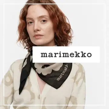 [ 새상품급 ] marimekko 마리메꼬 스카프 우니코 블랙