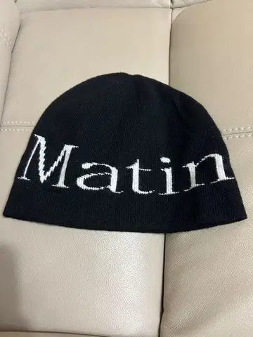 JACQUARD 로고 니트 모자