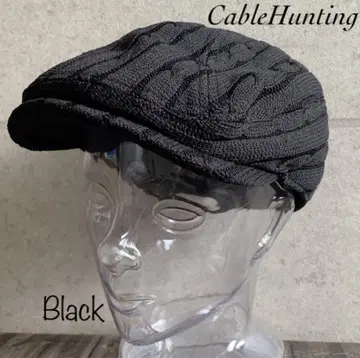 배송비 포함 모자 GENTLY 케이블 니트 헌팅 올 시즌 bk