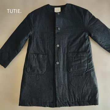 다크 그레이 롱 코트 TUTIE