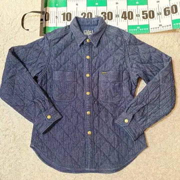 다크 네이비 스튜디오 디오 Dartisan 퀼팅 데님 퀼팅 셔츠 36