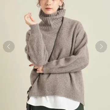새상품 beauty&youth 울 캐시미어 아쿠아 터틀넥 니트