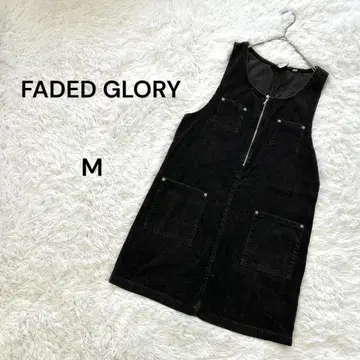 [페이디드 글로리] M 코듀로이 슬리브리스 원피스 구제 의류 블랙