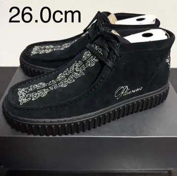 Pleasures 블랙 스웨이드 데크 슈즈 26.0cm