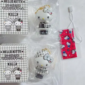 산리오 헬로키티 시크릿 마스코트 흑백 걸리시 쌍둥이 코디