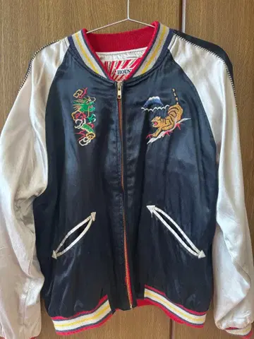 HOUSTON 스카잔 블랙, 크림색 자수