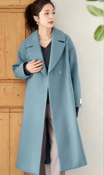 B:MING by BEAMS 오버 체스터 코트 색스 블루