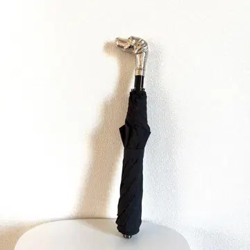 폭스 엄브렐라 개 머리 디자인 접이식 우산 블랙