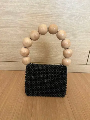 TOOS wood ball handbag(black)