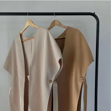 [ 한국 fashion ] 롱 코트 케이프 아이보리