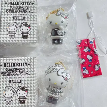 산리오 헬로키티 흑백 걸리시 쌍둥이 코디 시크릿 마스코트