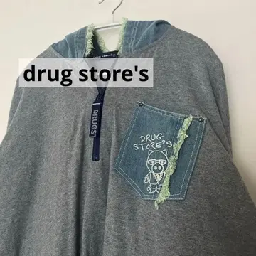 드럭 스토어즈 하프 지퍼 후드티 풀오버