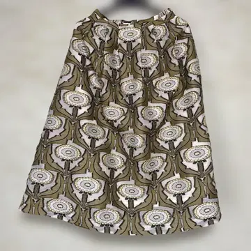 peu pres 푸프레 민들레 자카드 스커트 올리브 그린