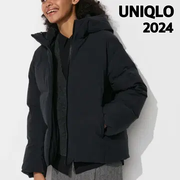 2024AW 유니클로 심리스 다운 후드티 발수 코쿤