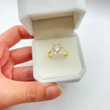 유품 정리 새상품급 빈티지 반지 골드링 다이아몬드