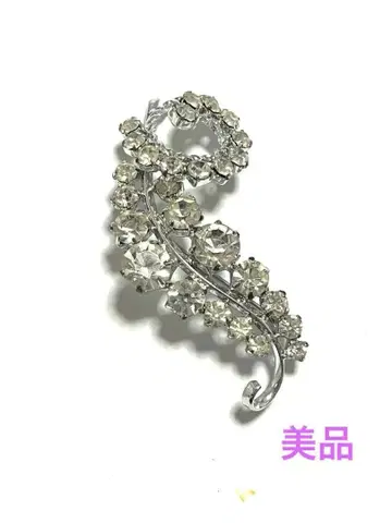 새상품급 엘레강트한 크리스탈 브로치 빈티지