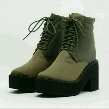 G.V.G.V 레이스업 부츠 카키