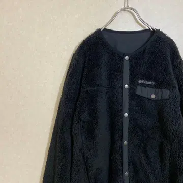 컬럼비아 리버서블 자켓 노카라 자켓 플리스 블랙