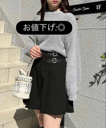 사이드 벨트 플리츠 스커트 INGNI