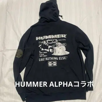 빈티지 1985 험멜 알파 풀 집업 후드티 - 남성용 XL