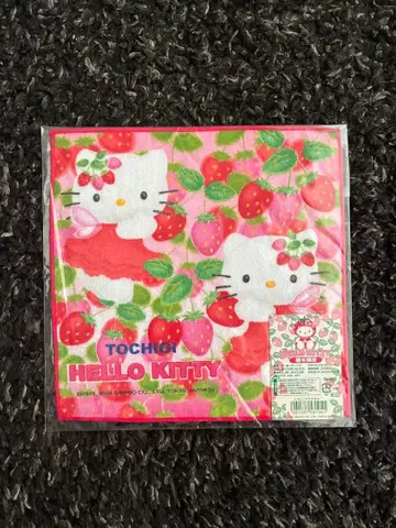 헬로키티 타월 푸치타월 도치기 한정판 도치기 딸기 지역 한정