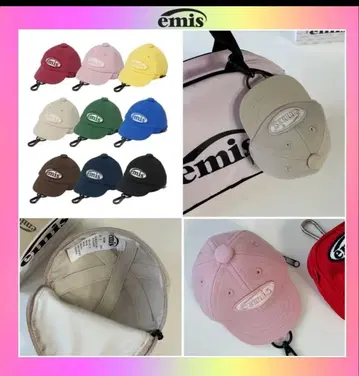 [ emis ] 한국 인기 BALL CAP POUCH KEYRING 핑크