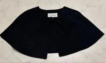 나에 nae 케이프 탈부착 카라 울 캐시미어 블랙