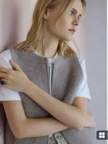 론 헤르만 스테디셀러 폭스 캐시미어 베스트 택 포함 새상품 xs 사이즈