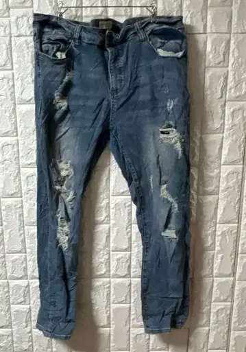 CHICSoul [ XL ] 데미지 데님 팬츠 사이즈 18 크러쉬