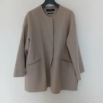 ZARA BASIC 베이지 울 코트 L