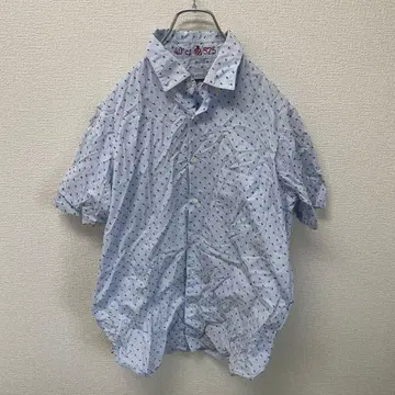 [ 40ct 525 SOTAKS ] 체리 패턴 스카이블루 셔츠