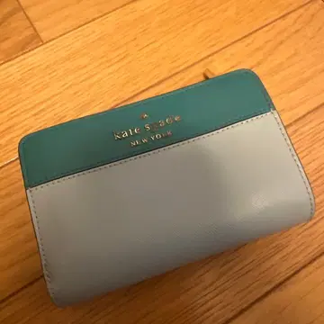 kate spade 접이식 지갑 파랑 그레이