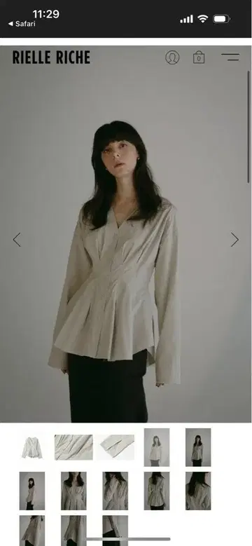 Rielle Riche Waist Tack Peplum Blouse