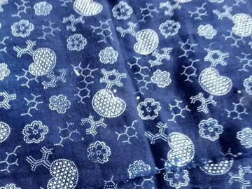 목화 메이지기 남색 문양 염색 중형 염색 1폭 양면 염색 그1