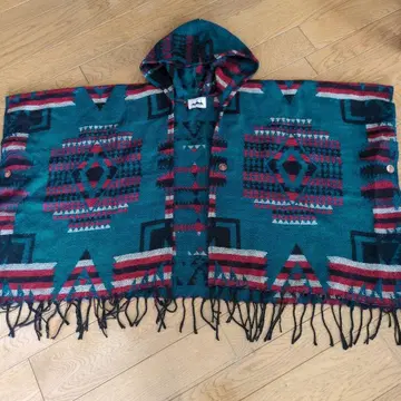 RODEO CROWNS 후드 부착 판초