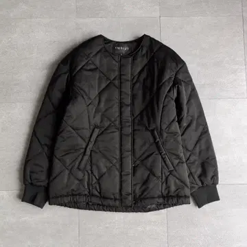 [새상품급] 인디비 노카라 퀼팅 자켓 블루종 코트