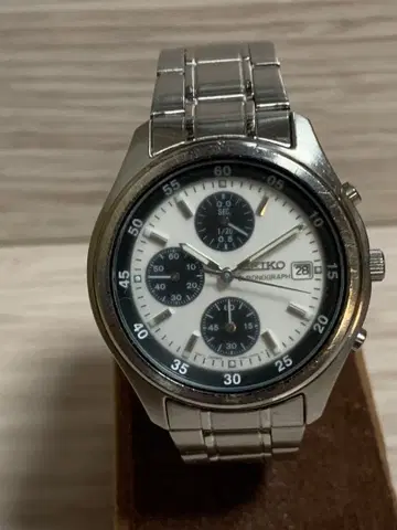 세이코 크로노그래프 팬더 크로노 남성용 쿼츠 손목시계