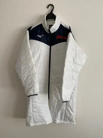 [ mizuno ] 하코네 역전 99회 벤치 코트 화이트 M 충전솜